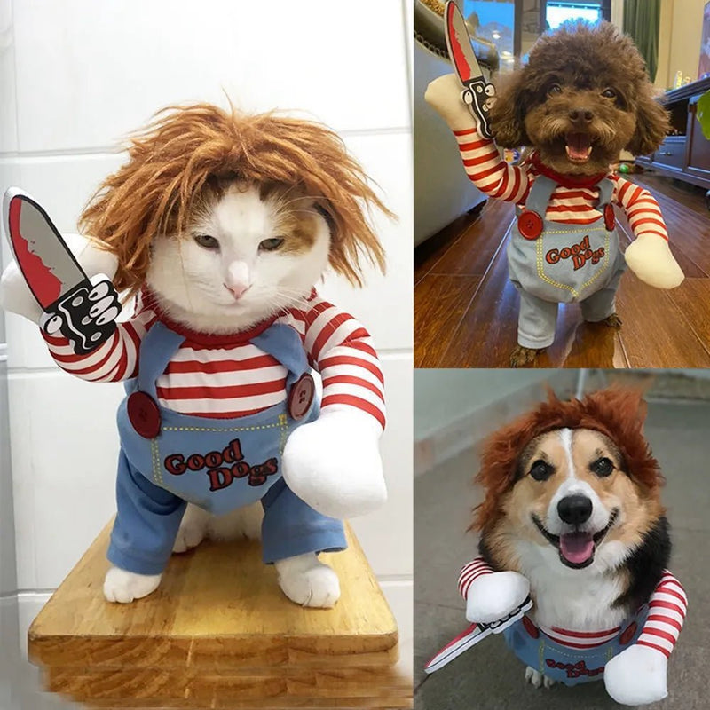 Fantasia Pet Chucky Para Cachorros e Gatos - Essencial - ÚLTIMAS ÚNIDADES 🔥